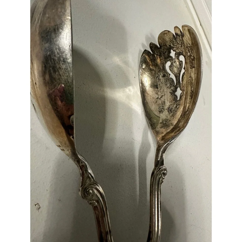 Vintage Gorham Heritage Silverplate Salad Fruit Tongs Server.